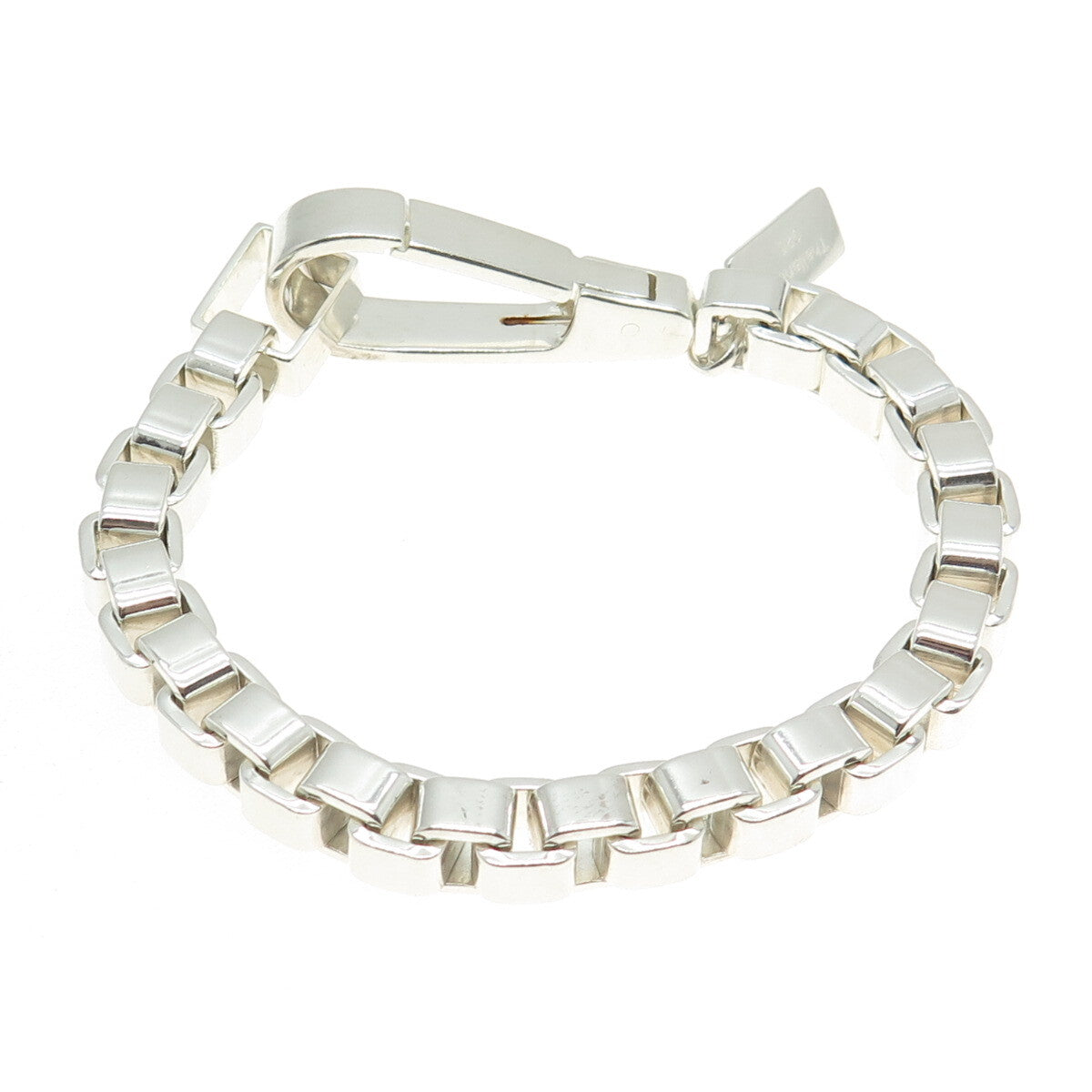 COACH 925 Sterling Silver Vintage Solid 52.0g Box Link Bracelet 6"