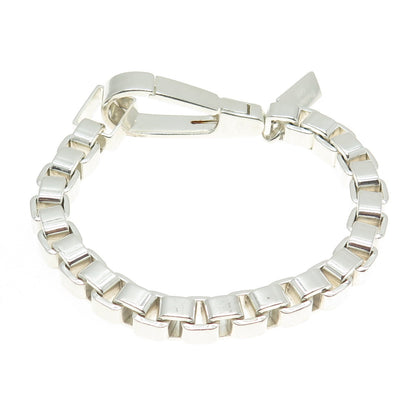 COACH 925 Sterling Silver Vintage Solid 52.0g Box Link Bracelet 6"