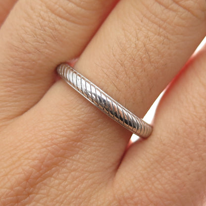 JUDITH RIPKA 925 Sterling Silver Band Ring Size 8.25