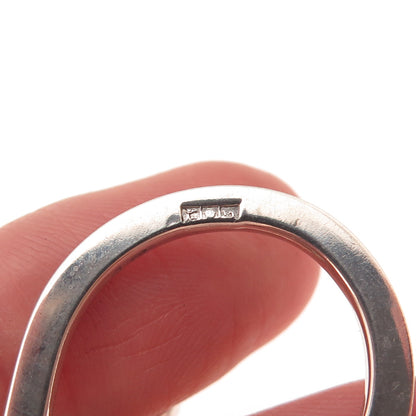 800 Silver Vintage Egypt Carabiner Key Chain Ring Holder