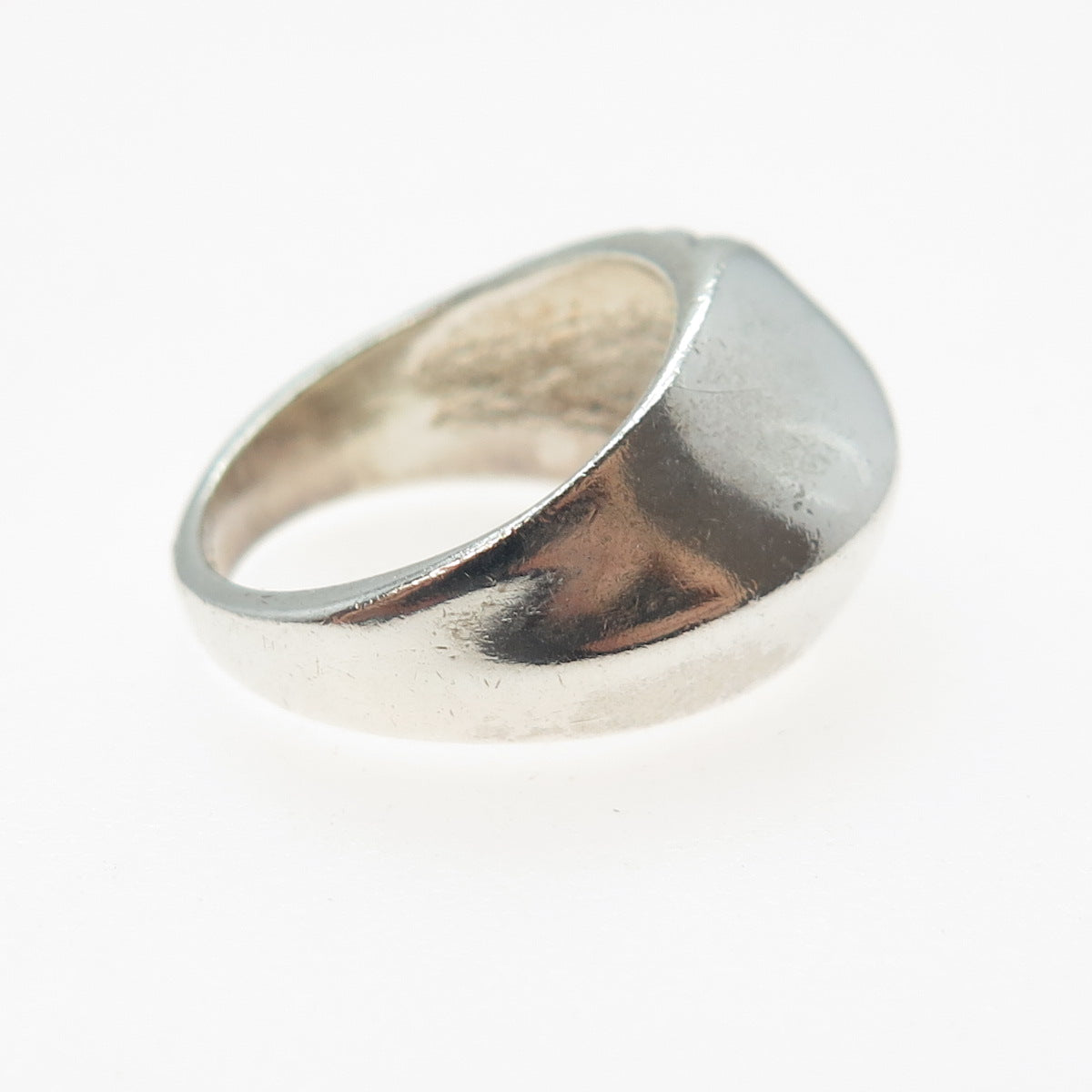 MONET 925 Sterling Silver Vintage Modernist Dome Ring Size 6