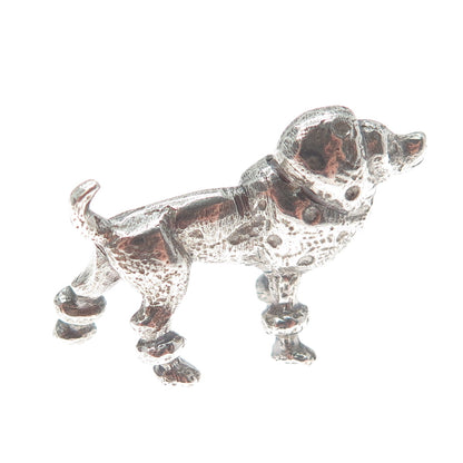 925 Sterling Silver Vintage Poodle Dog Miniature / Figurine