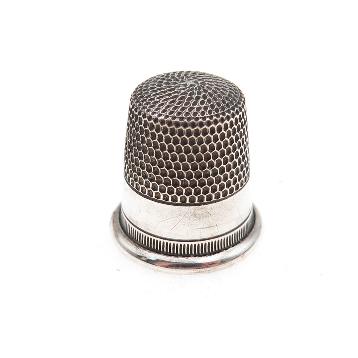 Waite Thresher 925 Sterling Silver Antique Art Deco Sewing Thimble Size 7