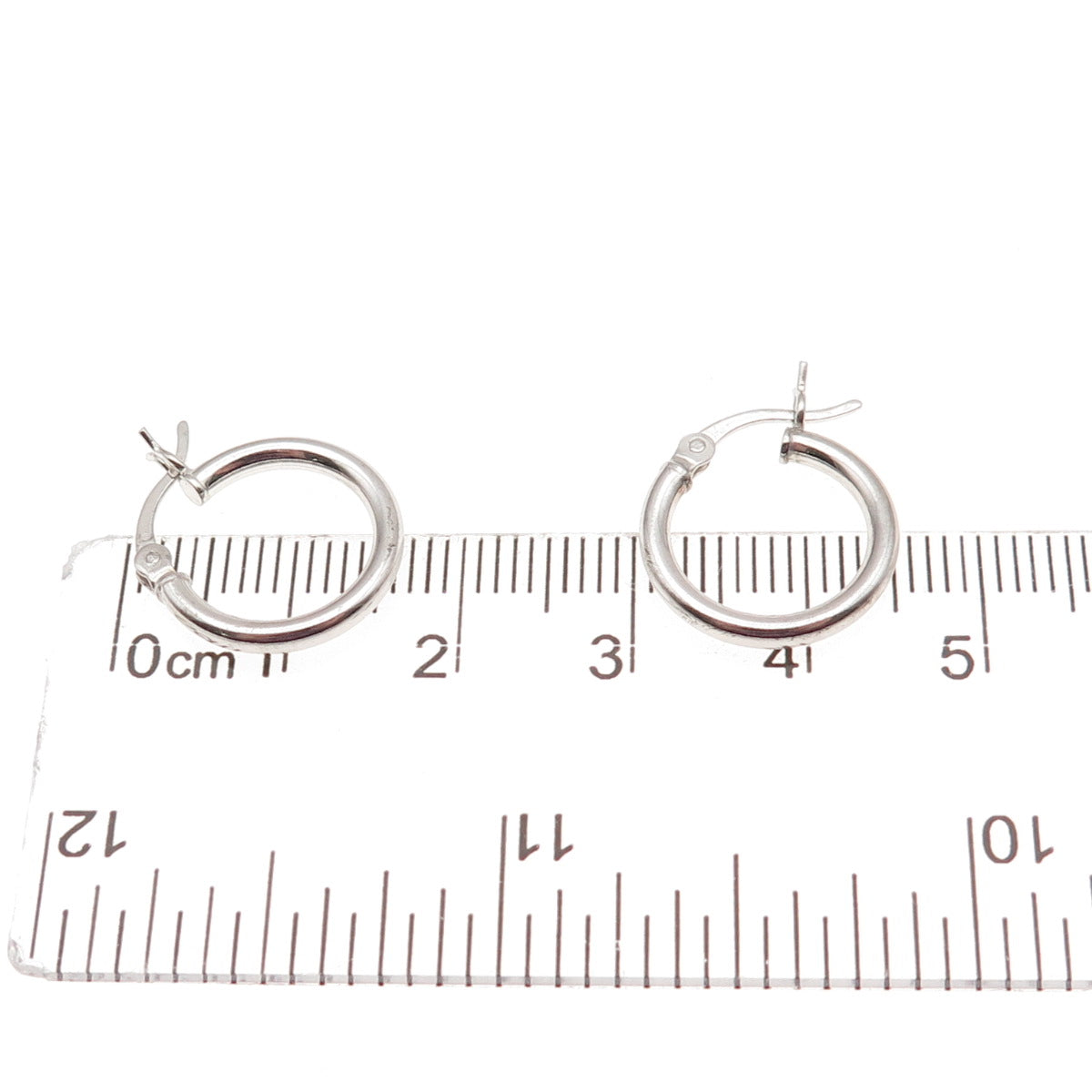925 Sterling Silver Tube Hoop Earrings