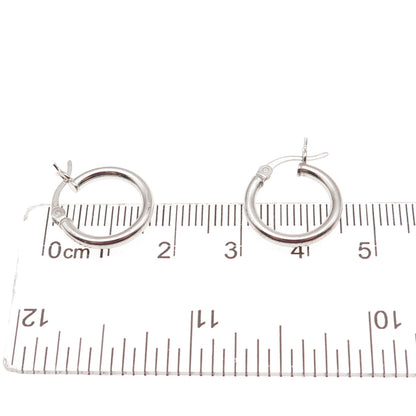 925 Sterling Silver Tube Hoop Earrings