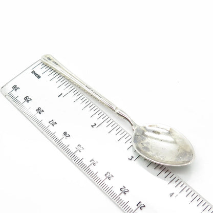 TURNER & SIMPSON 925 Sterling Silver Antique Birmingham Enamel Flower Spoon