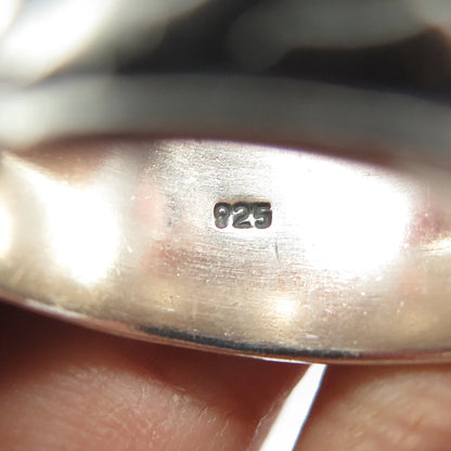 925 Sterling Silver Vintage Celtic Knot Wide Band Ring Size 13.75