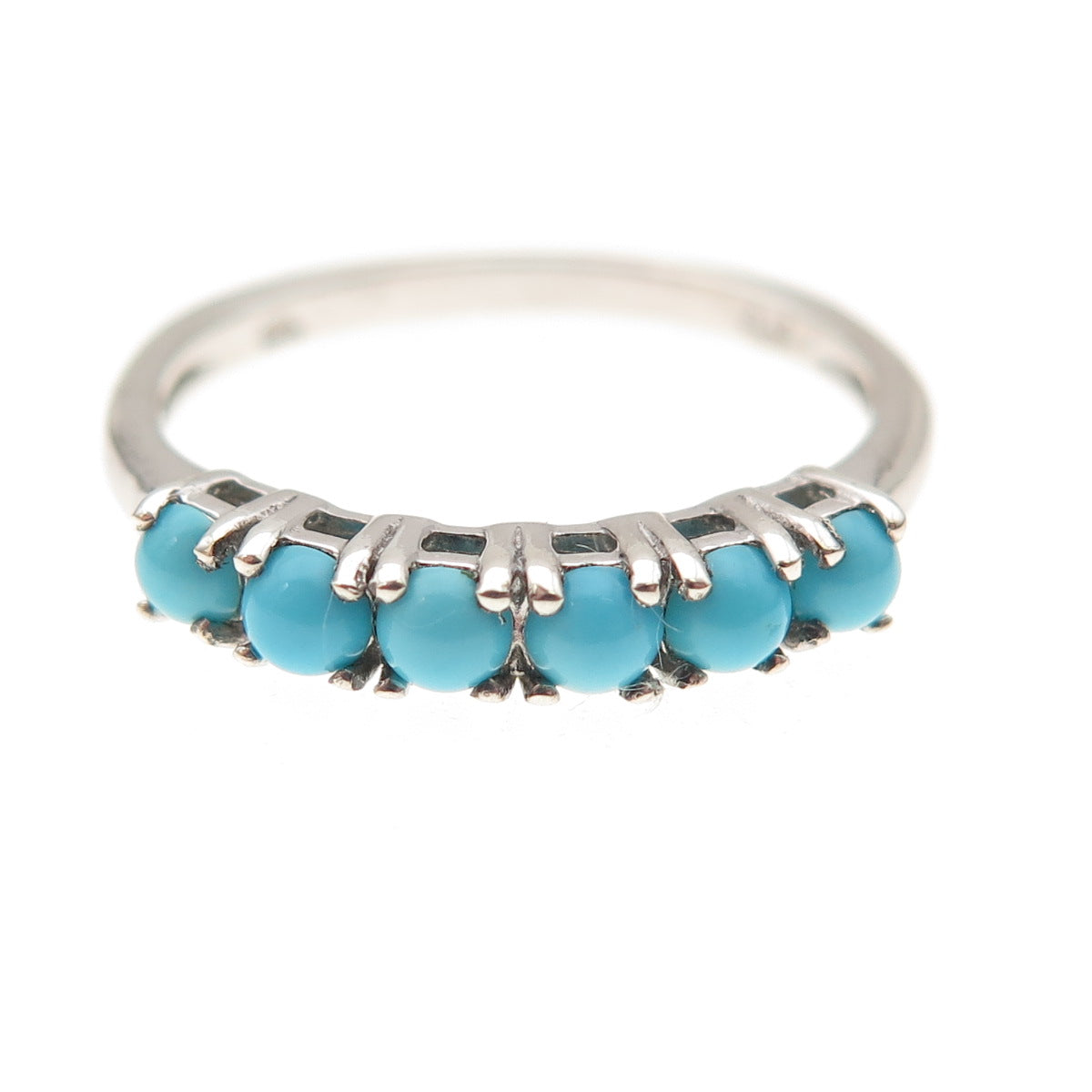 Chuck Clemency 925 Sterling Silver Real Sleeping Beauty Turquoise Ring Size 8.25