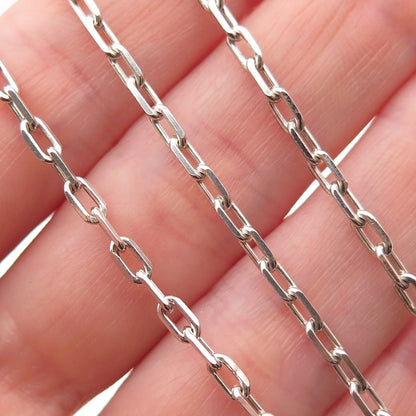 925 Sterling Silver Vintage Italy Cable Chain Necklace 20"