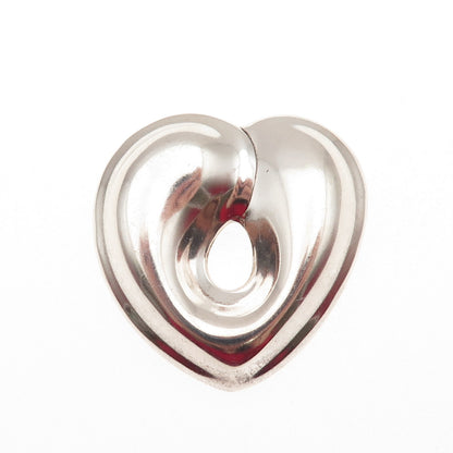 Robert Lee Morris 925 Sterling Silver Vintage Modernist Heart Pin Brooch