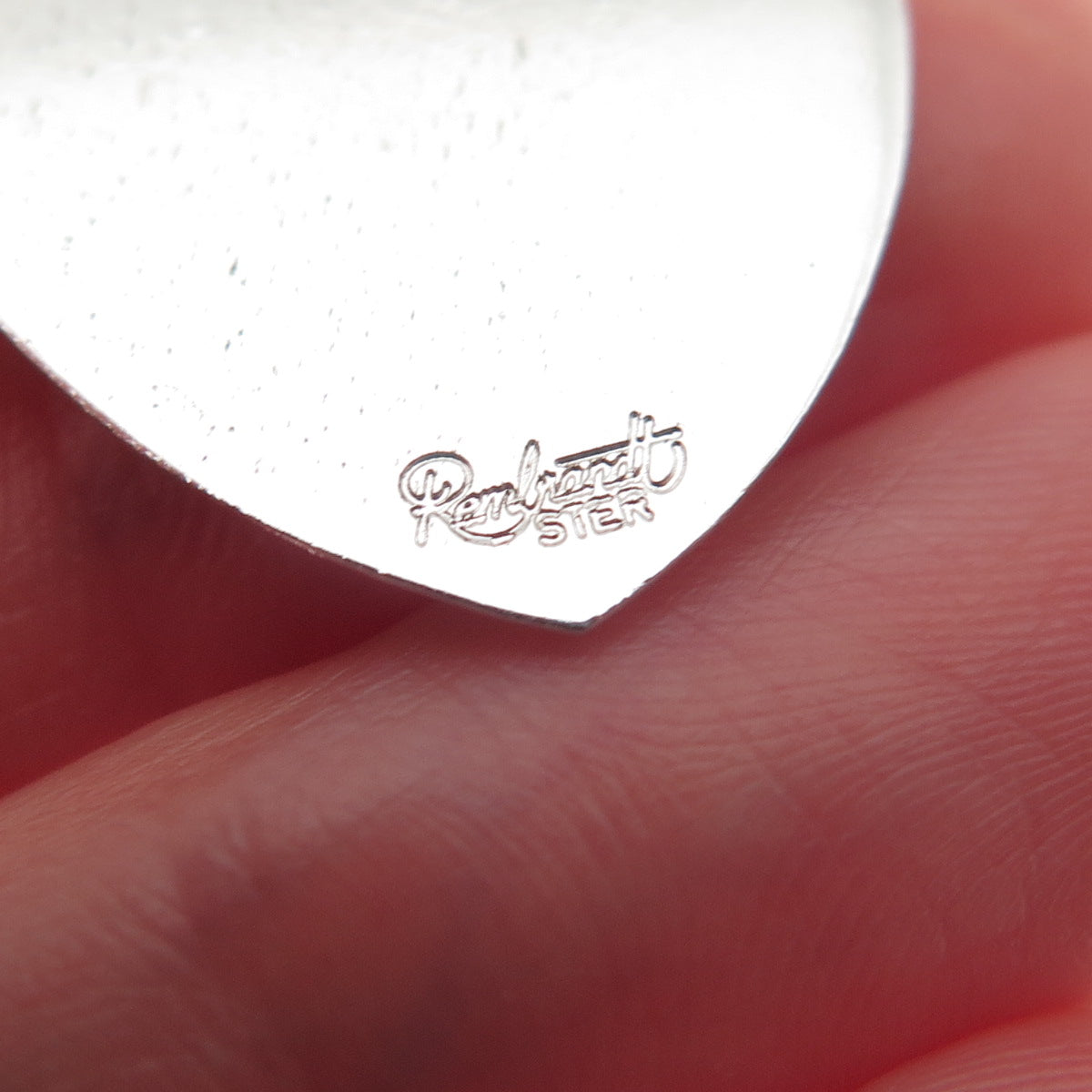 Rembrandt 925 Sterling Silver Vintage Mother We Love You Heart Charm Pendant