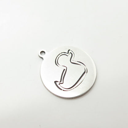 925 Sterling Silver USA Two In Town Duck Charm Pendant