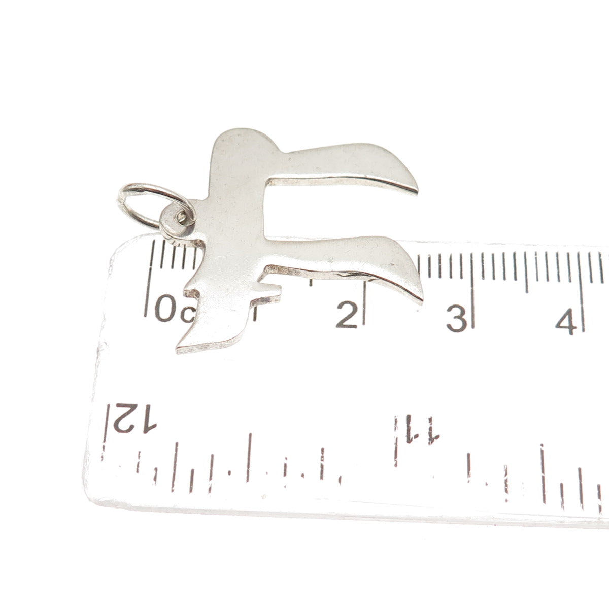 925 Sterling Silver Vintage Chai Judaica Charm Pendant