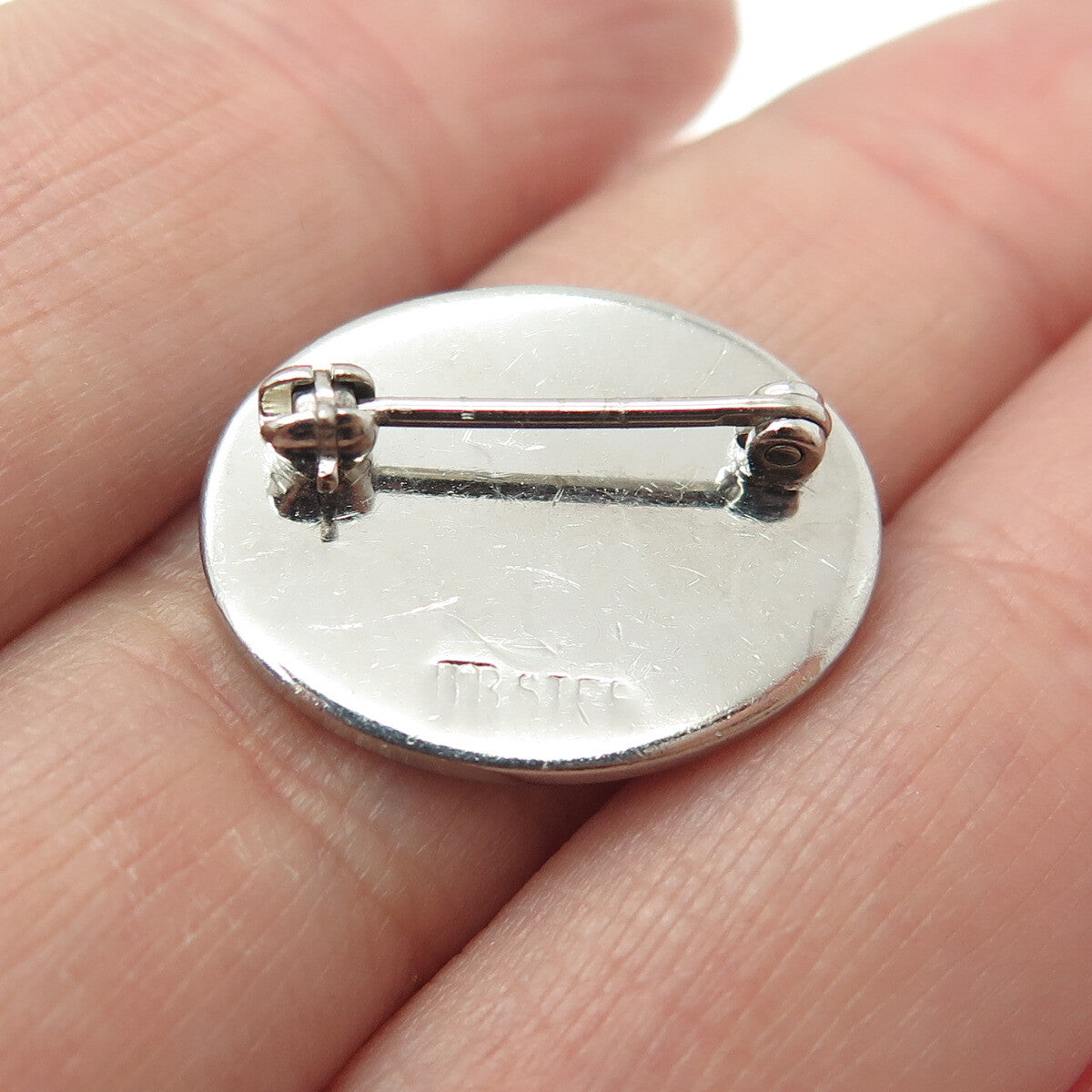925 Sterling Silver Vintage Enamel Allstate Insurance Logo Pin Brooch