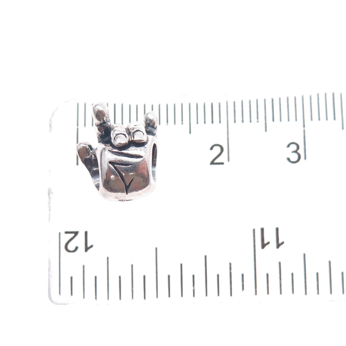 925 Sterling Silver I Love You Sign Slide Bead Charm