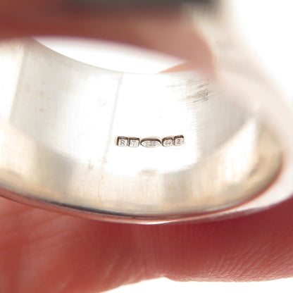 925 Sterling Silver Vintage 2000 RT Birmingham Millennium Signet Ring Size 9