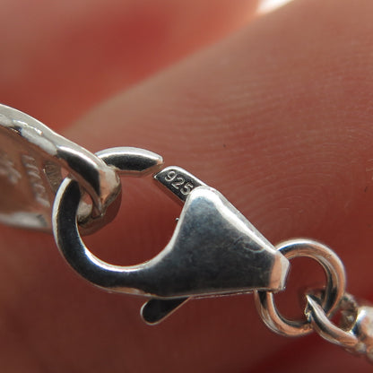 HAGIT GORALI Sterling Vintage Israel Real Pearl Floral Box Chain Necklace 28"