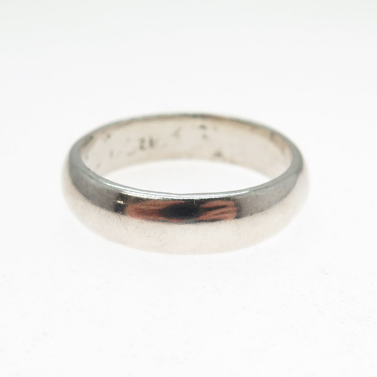 925 Sterling Silver Vintage Mexico Classic Wedding Band Ring Size 11.75