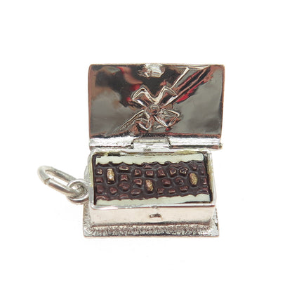 925 Sterling Silver Antique Enamel Sweets For The Sweet Box Minimalist Pendant