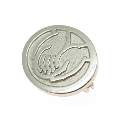 925 Sterling Silver Vintage Enamel Allstate Insurance Logo Pin Brooch
