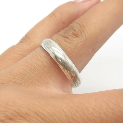 925 Sterling Silver Vintage Classic Wedding Band Ring Size 11