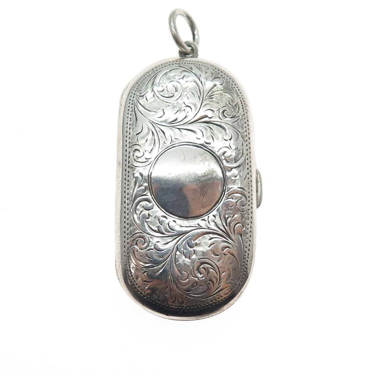 Bert Gordon 925 Sterling Antique 1911 Birmingham Engraved Coin Case Holder #26