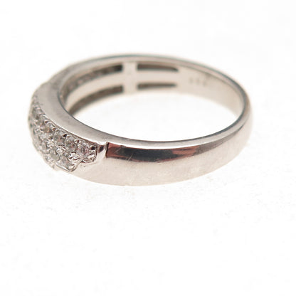 925 Sterling Silver Round-Cut C Z Ring Size 7.25