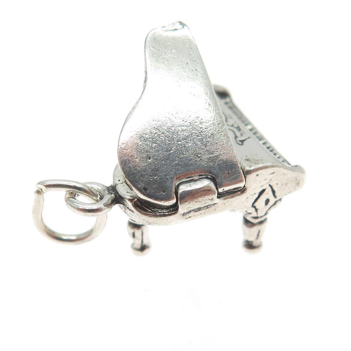 SUN WEST 925 Sterling Silver Vintage Grand Piano 3D Charm Pendant