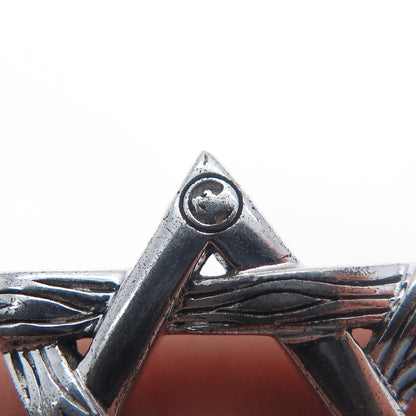 EFFY 925 Sterling Silver Star of David Oxidized Charm Pendant