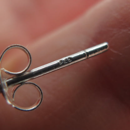 925 Sterling Silver Real Round-Cut Black & White Diamond Dangle Earrings