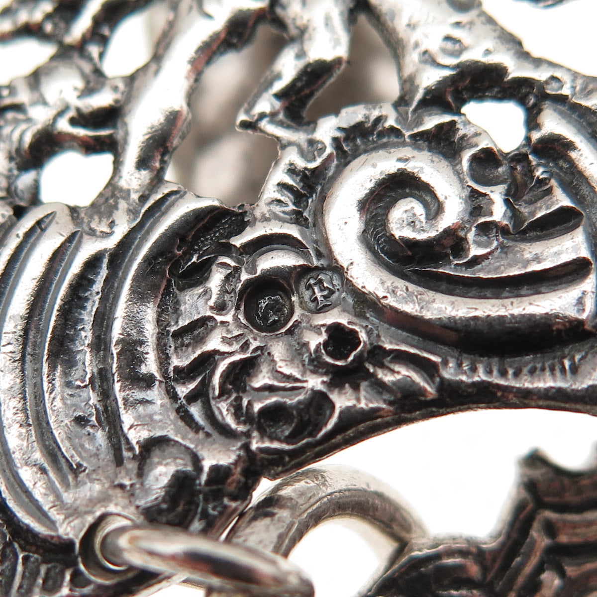 David & Lionel Spiers 925 Sterling Silver Antique 1889 Birmingham Chatelaine Fob