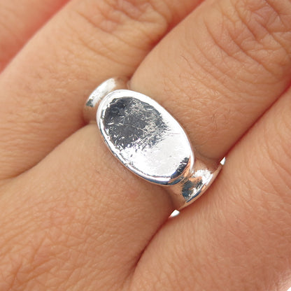 925 Sterling Silver Vintage Spain Modernist Ring Size 7.5