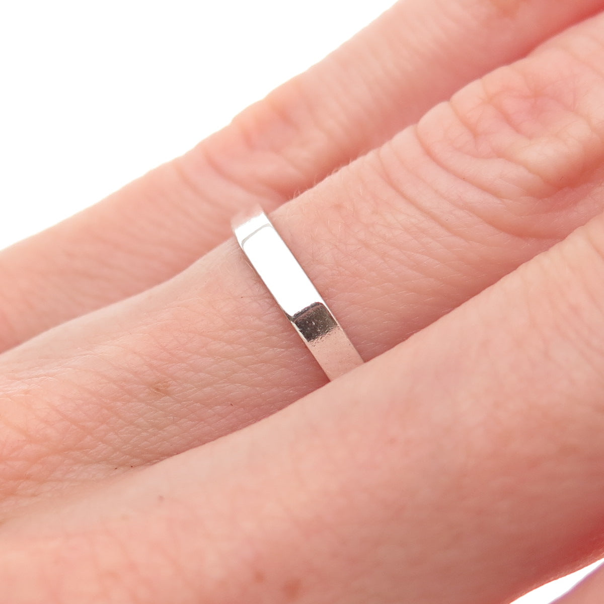 925 Sterling Silver Vintage Octagon Band Ring Size 5
