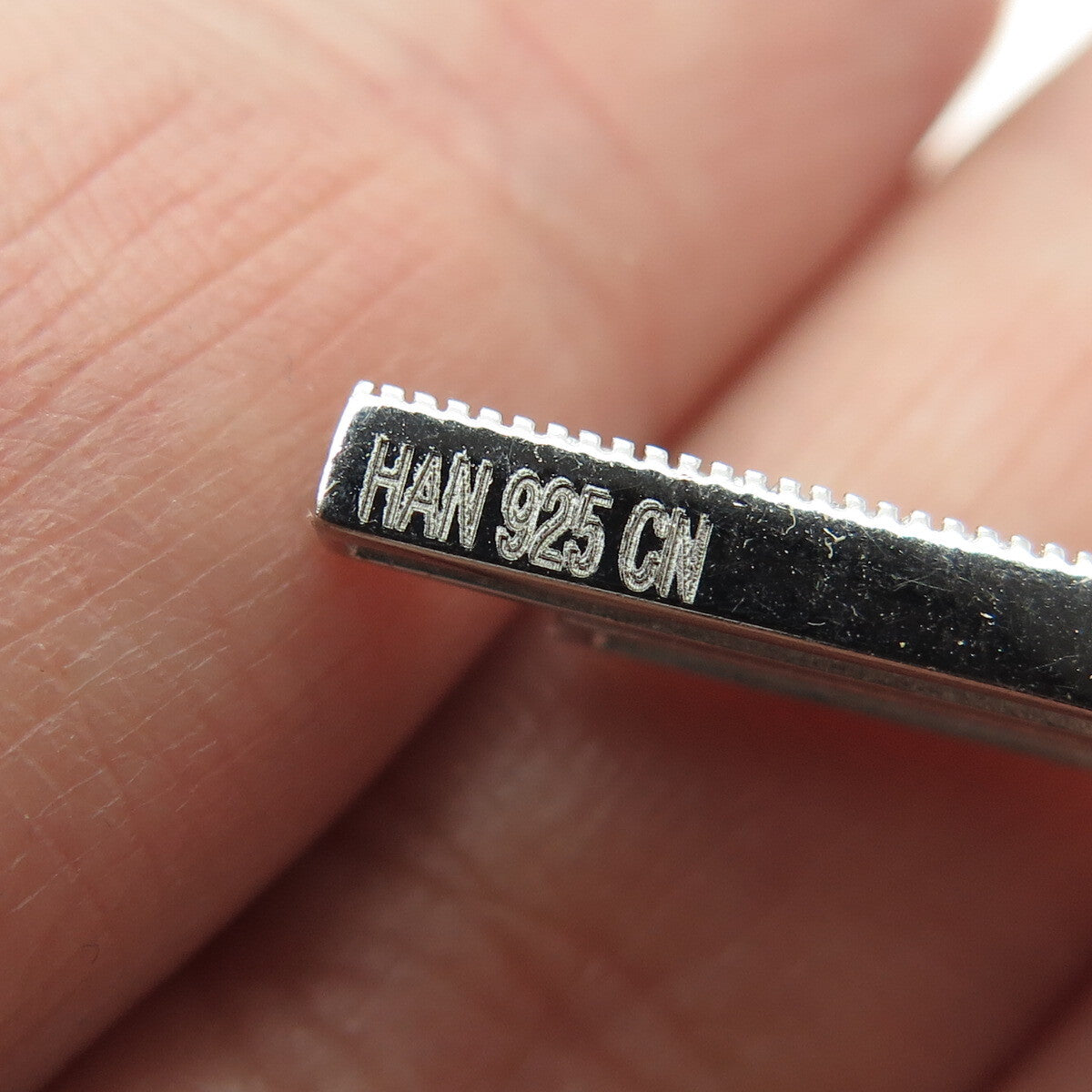 HAN 925 Sterling Silver Round-Cut C Z Multi-Bar Slide Pendant