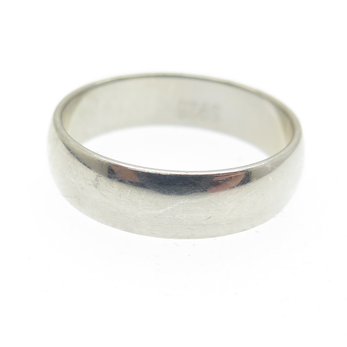 925 Sterling Silver Classic Wedding Band Ring Size 6.25