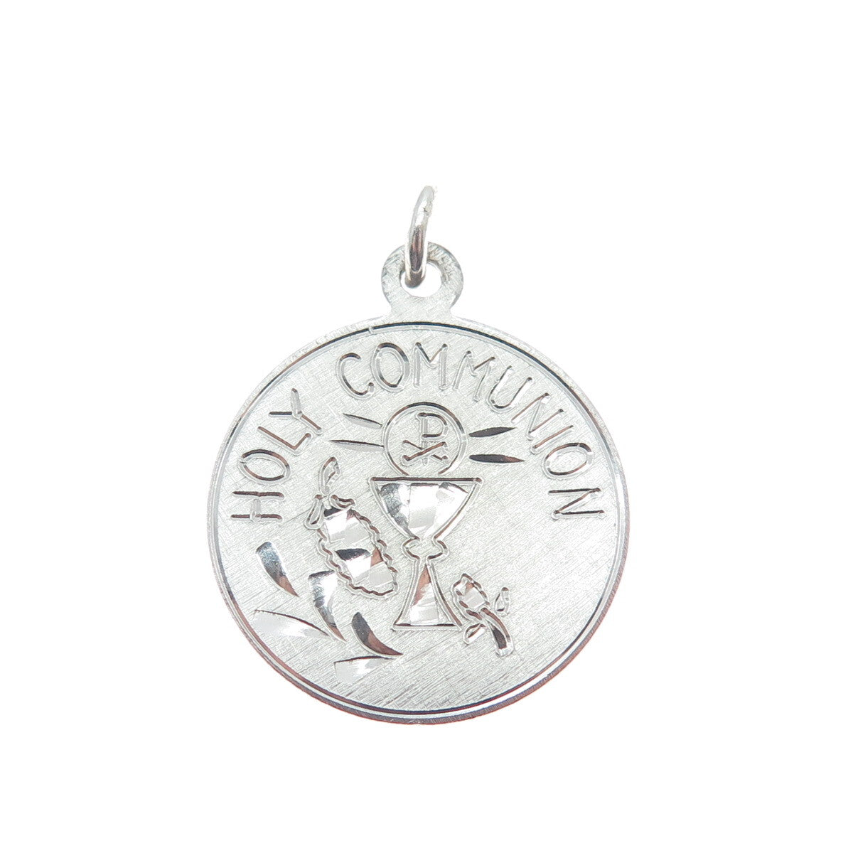 LUMIN 925 Sterling Silver Vintage Holy Communion Minimalist Charm Pendant