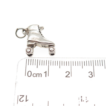 Sunwest 925 Sterling Silver Vintage Roller Skates 3D Mini Charm Pendant