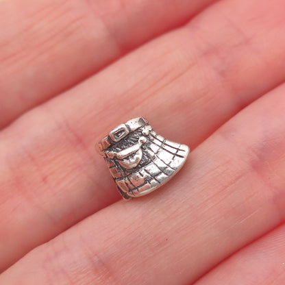 Trollbeads 925 Sterling Silver Celtic Kilt Slide Bead Charm