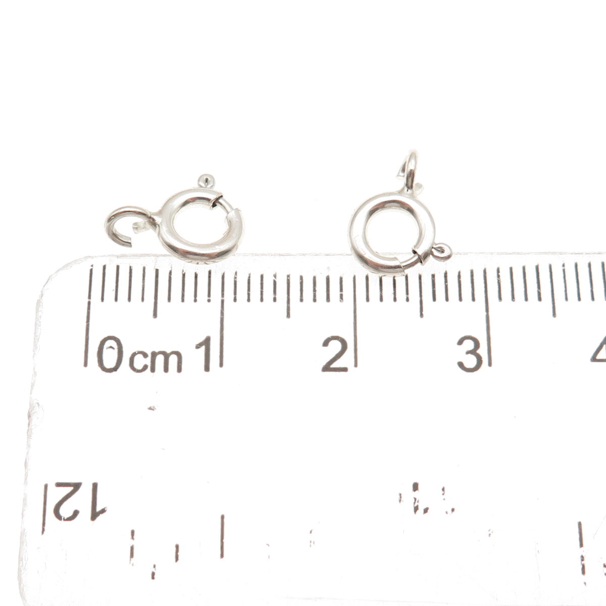 925 Sterling Silver Vintage SET of 10 Spring Ring Lock Clasps