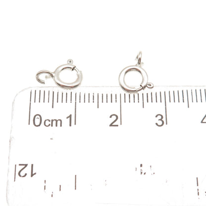925 Sterling Silver Vintage SET of 10 Spring Ring Lock Clasps