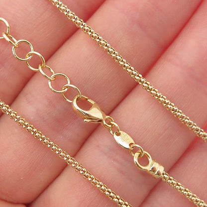 DASAN 925 Sterling Silver Gold Plated Italy Real Diamond Lariat Necklace 20-22"