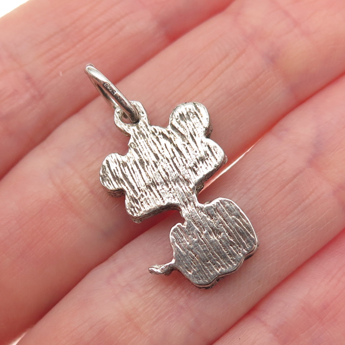 925 Sterling Silver Vintage Enamel Dog Cartoon Character Charm Pendant