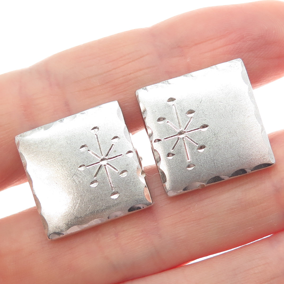 SPEIDEL 925 Sterling Silver Antique Art Deco Engraved Oval Cufflinks