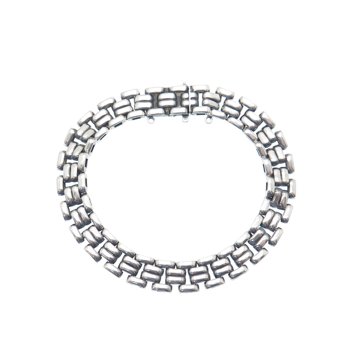 KOLLMAR JOURDAN 835 Silver Vintage Panther Link Bracelet 7"