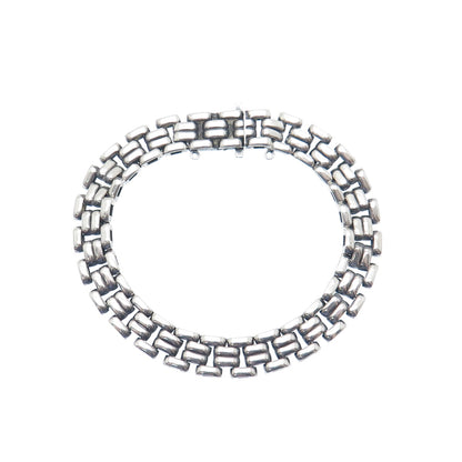 KOLLMAR JOURDAN 835 Silver Vintage Panther Link Bracelet 7"