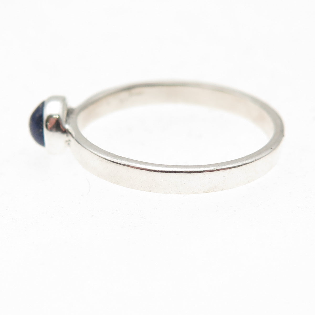 925 Sterling Silver Vintage Real Lapis Ring Size 8