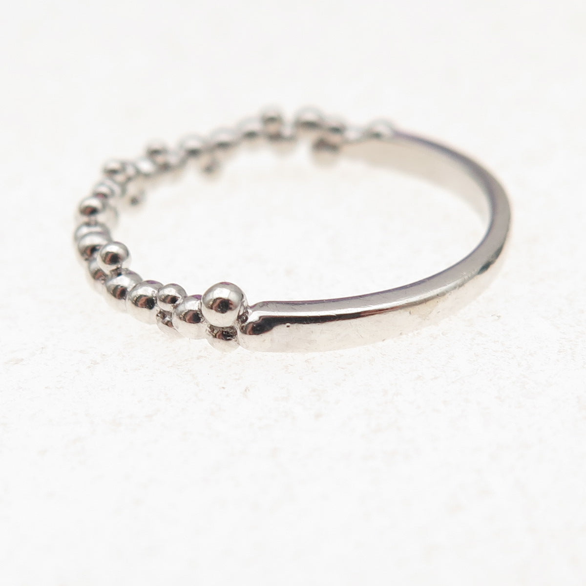 925 Sterling Silver Vintage Modernist Bubble Ring Size 7.5