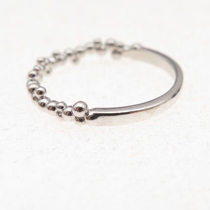 925 Sterling Silver Vintage Modernist Bubble Ring Size 7.5
