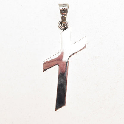 925 Sterling Silver Vintage Mexico Cross Religious Pendant