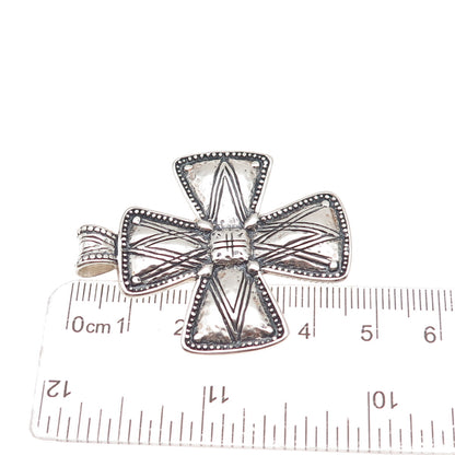Silpada 925 Sterling Silver Vintage Posh Principles Cross Oxidized Pendant
